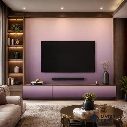 Dusty Rose Pink Solid Color Gradient look LM 24982 8 ft x 4 ft Texture Finish Ombre Laminate - 1 mm | Suitable for Feature Wall,  Wardrobe, TV Unit