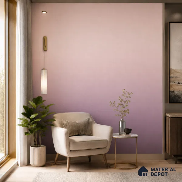 Dusty Rose Pink Solid Color Gradient look LM 24982 8 ft x 4 ft Texture Finish Ombre Laminate - 1 mm | Suitable for Feature Wall, Wardrobe, TV Unit