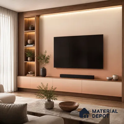 Warm Beige Solid Color Gradient look LM 24983 8 ft x 4 ft Texture Finish Ombre Laminate - 1 mm | Suitable for Feature Wall,  Wardrobe, TV Unit