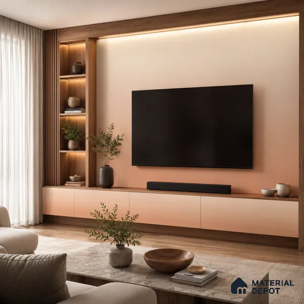 Warm Beige Solid Color Gradient look LM 24983 8 ft x 4 ft Texture Finish Ombre Laminate - 1 mm | Suitable for Feature Wall,  Wardrobe, TV Unit