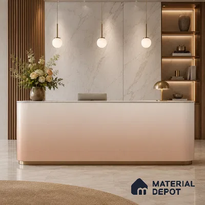 Warm Beige Solid Color Gradient look LM 24983 8 ft x 4 ft Texture Finish Ombre Laminate - 1 mm | Suitable for Feature Wall,  Wardrobe, TV Unit