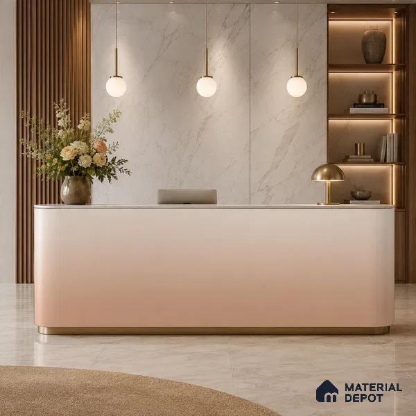 Warm Beige Solid Color Gradient look LM 24983 8 ft x 4 ft Texture Finish Ombre Laminate - 1 mm | Suitable for Feature Wall,  Wardrobe, TV Unit