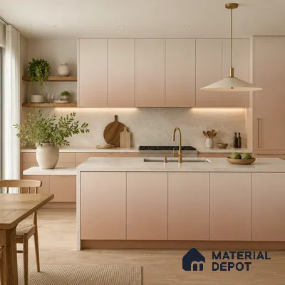 Warm Beige Solid Color Gradient look LM 24983 8 ft x 4 ft Texture Finish Ombre Laminate - 1 mm | Suitable for Feature Wall,  Wardrobe, TV Unit