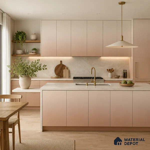 Warm Beige Solid Color Gradient look LM 24983 8 ft x 4 ft Texture Finish Ombre Laminate - 1 mm | Suitable for Feature Wall,  Wardrobe, TV Unit