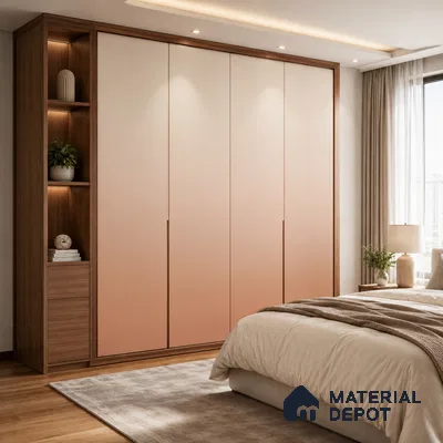 Warm Beige Solid Color Gradient look LM 24983 8 ft x 4 ft Texture Finish Ombre Laminate - 1 mm | Suitable for Feature Wall,  Wardrobe, TV Unit