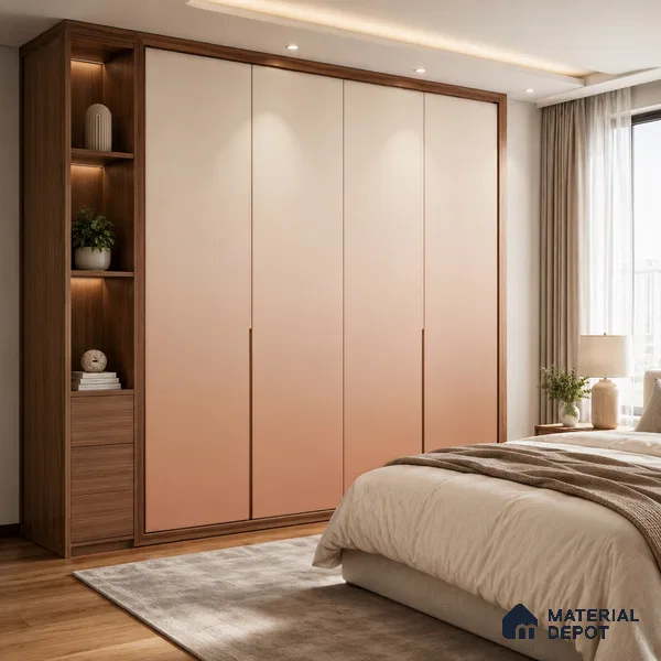 Warm Beige Solid Color Gradient look LM 24983 8 ft x 4 ft Texture Finish Ombre Laminate - 1 mm | Suitable for Feature Wall,  Wardrobe, TV Unit