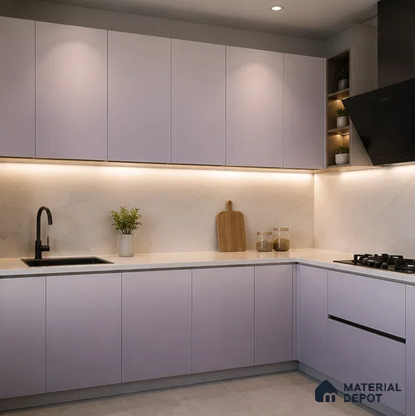Slate Grey Solid Color Gradient look LM 24984 8 ft x 4 ft Texture Finish Ombre Laminate - 1 mm | Suitable for Feature Wall,  Wardrobe, TV Unit