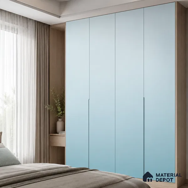 Aqua Blue Solid Color Gradient look LM 24985 8 ft x 4 ft Texture Finish Ombre Laminate - 1 mm | Suitable for Feature Wall,  Wardrobe, TV Unit