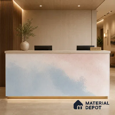 Powder Blue Solid Color Gradient look LM 24987 8 ft x 4 ft Texture Finish Ombre Laminate - 1 mm | Suitable for Feature Wall,  Wardrobe, TV Unit
