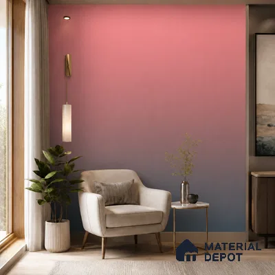 Coral Pink Solid Color Gradient look LM 24989 8 ft x 4 ft Texture Finish Ombre Laminate - 1 mm | Suitable for Feature Wall,  Wardrobe, TV Unit