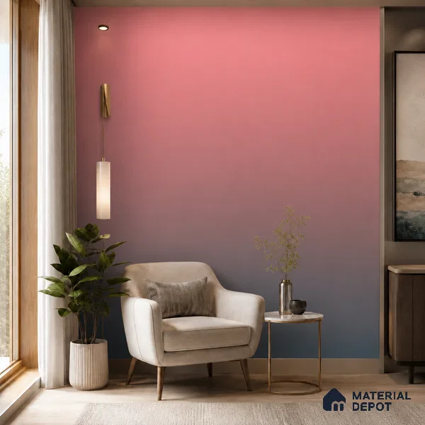 Coral Pink Solid Color Gradient look LM 24989 8 ft x 4 ft Texture Finish Ombre Laminate - 1 mm | Suitable for Feature Wall, Wardrobe, TV Unit