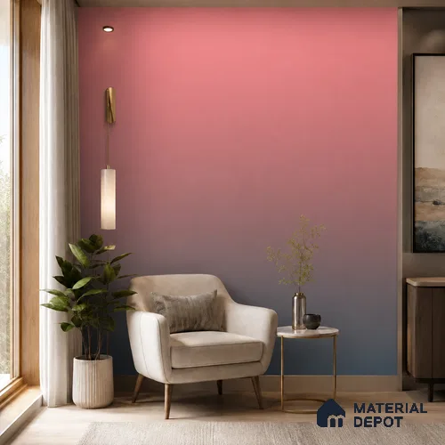 Coral Pink Solid Color Gradient look LM 24989 8 ft x 4 ft Texture Finish Ombre Laminate - 1 mm | Suitable for Feature Wall, Wardrobe, TV Unit