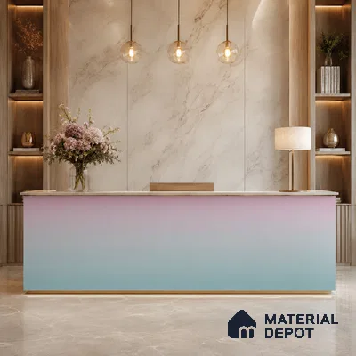 Sage Grey Solid Color Gradient look LM 24990 8 ft x 4 ft Texture Finish Ombre Laminate - 1 mm | Suitable for Feature Wall,  Wardrobe, TV Unit