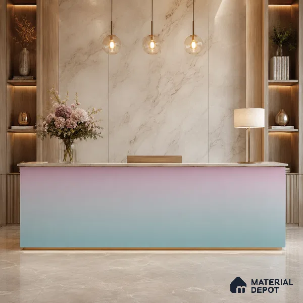 Sage Grey Solid Color Gradient look LM 24990 8 ft x 4 ft Texture Finish Ombre Laminate - 1 mm | Suitable for Feature Wall,  Wardrobe, TV Unit