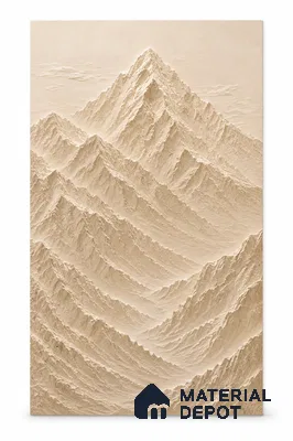 Ivory Mountain Landscape 9 ft x 9 ft CNC Made HDHMR Panel - 30 mm