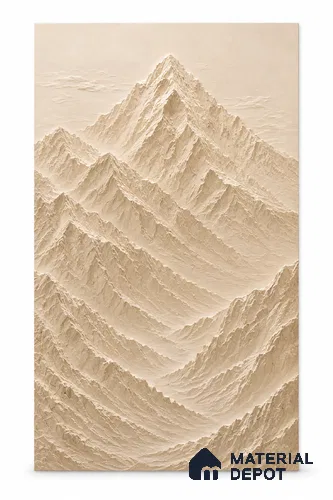 Ivory Mountain Landscape 9 ft x 9 ft CNC Made HDHMR Panel - 30 mm