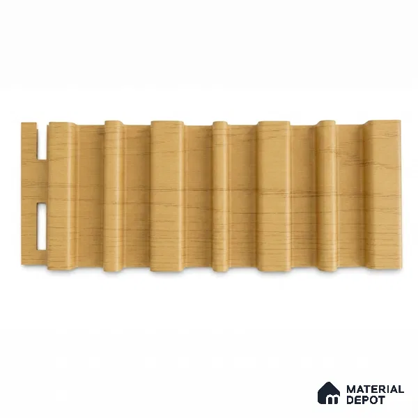 Honey Maple 10 ft x 0.89 ft (3060x270 mm) Stripes Design Interior & Exterior Wall & Ceiling Panel - 20 mm | Suitable for Balcony, Facade & Open Area | Width is Subjected to 5% Variation