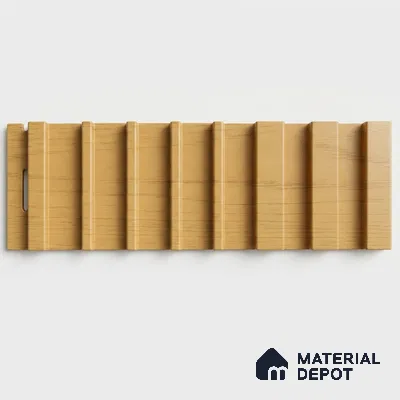 Honey Maple 10 ft x 0.89 ft (3060x270 mm) Unic Design Interior & Exterior Wall & Ceiling Panel - 15 mm | Suitable for Balcony, Facade & Open Area | Width is Subjected to 5% Variation