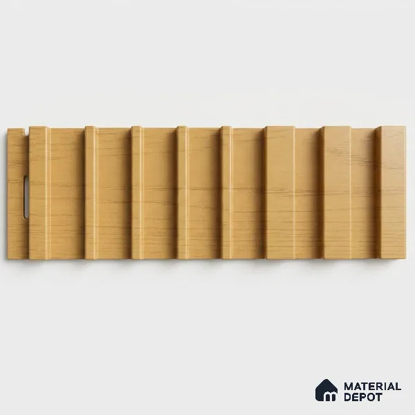 Honey Maple 10 ft x 0.89 ft (3060x270 mm) Unic Design Interior & Exterior Wall & Ceiling Panel - 15 mm | Suitable for Balcony, Facade & Open Area | Width is Subjected to 5% Variation