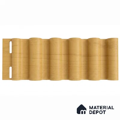 Honey Maple 10 ft x 0.7 ft (3060x215 mm) Dome Design Interior & Exterior Wall & Ceiling Panel - 20 mm | Suitable for Balcony, Facade & Open Area | Width is Subjected to 5% Variation