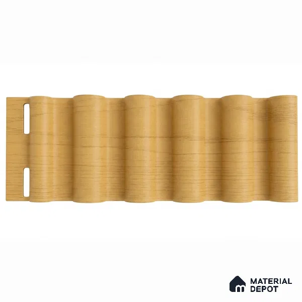 Honey Maple 10 ft x 0.7 ft (3060x215 mm) Dome Design Interior & Exterior Wall & Ceiling Panel - 20 mm | Suitable for Balcony, Facade & Open Area | Width is Subjected to 5% Variation