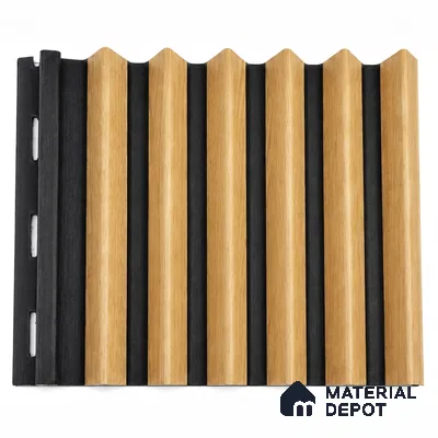Honey Maple 10 ft x 0.85 ft (3060x260 mm) Prism Dual Tone Design Interior & Exterior Wall & Ceiling Panel - 21 mm | Suitable for Balcony, Facade & Open Area | Width is Subjected to 5% Variation