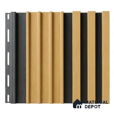 Honey Maple 10 ft x 0.89 ft (3060x270 mm) Unic Dual Tone Design Interior & Exterior Wall & Ceiling Panel - 15 mm | Suitable for Balcony, Facade & Open Area | Width is Subjected to 5% Variation