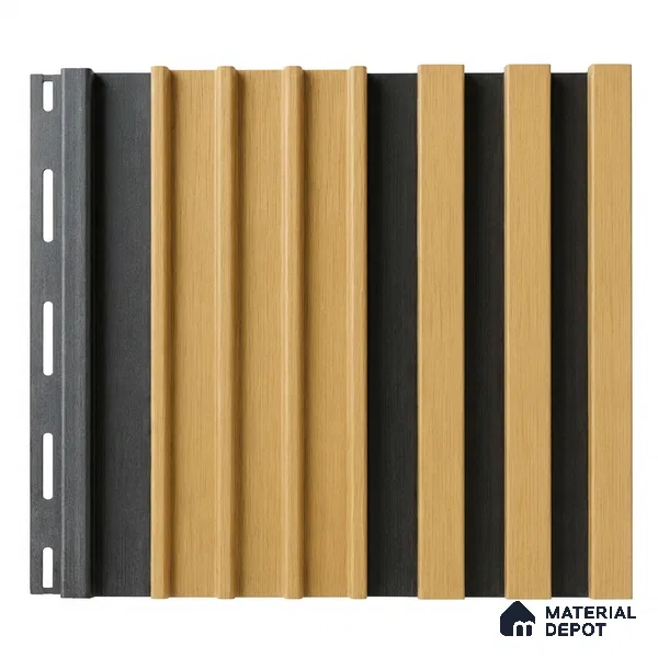 Honey Maple 10 ft x 0.89 ft (3060x270 mm) Unic Dual Tone Design Interior & Exterior Wall & Ceiling Panel - 15 mm | Suitable for Balcony, Facade & Open Area | Width is Subjected to 5% Variation