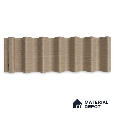 Danish Teak 10 ft x 0.85 ft (3060x260 mm) Prism Design Interior & Exterior Wall & Ceiling Panel - 21 mm | Suitable for Balcony, Facade & Open Area | Width is Subjected to 5% Variation