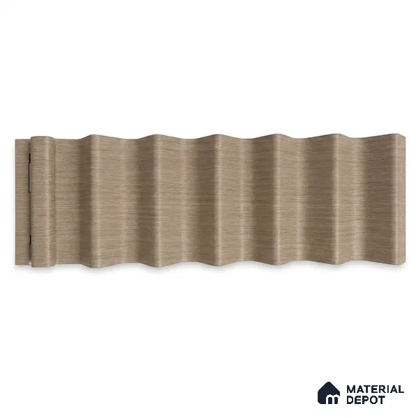 Danish Teak 10 ft x 0.85 ft (3060x260 mm) Prism Design Interior & Exterior Wall & Ceiling Panel - 21 mm | Suitable for Balcony, Facade & Open Area | Width is Subjected to 5% Variation