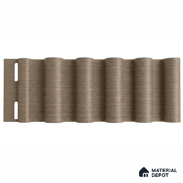 Danish Teak 10 ft x 0.7 ft (3060x215 mm) Dome Design Interior & Exterior Wall & Ceiling Panel - 20 mm | Suitable for Balcony, Facade & Open Area | Width is Subjected to 5% Variation