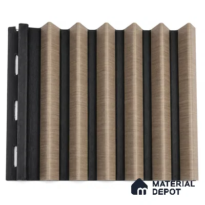 Danish Teak 10 ft x 0.85 ft (3060x260 mm) Prism Dual Tone Design Interior & Exterior Wall & Ceiling Panel - 21 mm | Suitable for Balcony, Facade & Open Area | Width is Subjected to 5% Variation