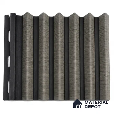 Oak Noir 10 ft x 0.85 ft (3060x260 mm) Prism Dual Tone Design Interior & Exterior Wall & Ceiling Panel - 21 mm | Suitable for Balcony, Facade & Open Area | Width is Subjected to 5% Variation