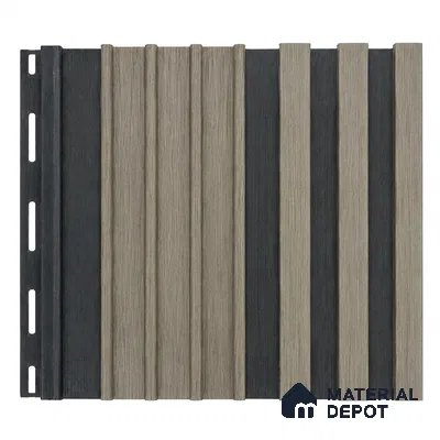 Oak Noir 10 ft x 0.89 ft (3060x270 mm) Unic Dual Tone Design Interior & Exterior Wall & Ceiling Panel - 15 mm | Suitable for Balcony, Facade & Open Area | Width is Subjected to 5% Variation