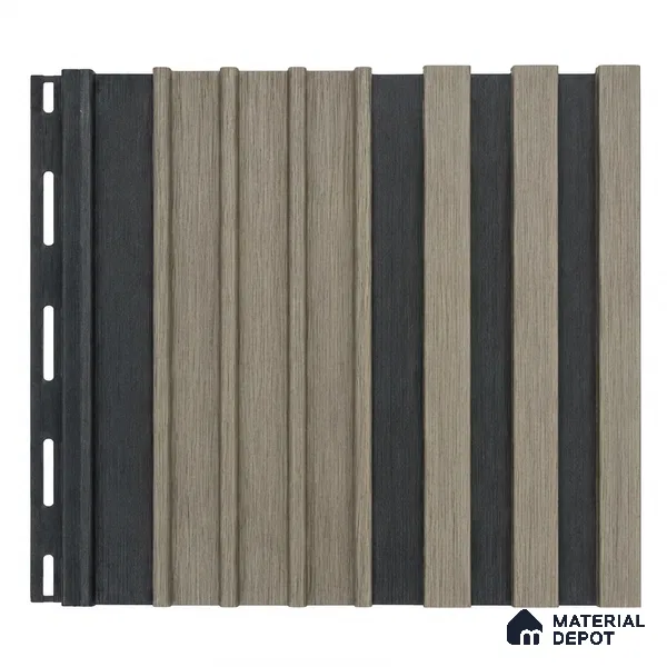 Oak Noir 10 ft x 0.89 ft (3060x270 mm) Unic Dual Tone Design Interior & Exterior Wall & Ceiling Panel - 15 mm | Suitable for Balcony, Facade & Open Area | Width is Subjected to 5% Variation