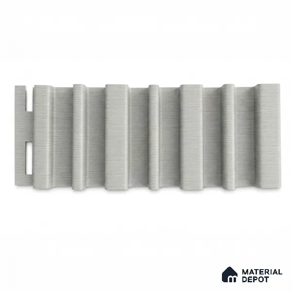 White Mist 10 ft x 0.89 ft (3060x270 mm) Stripes Design Interior & Exterior Wall & Ceiling Panel - 20 mm | Suitable for Balcony, Facade & Open Area | Width is Subjected to 5% Variation