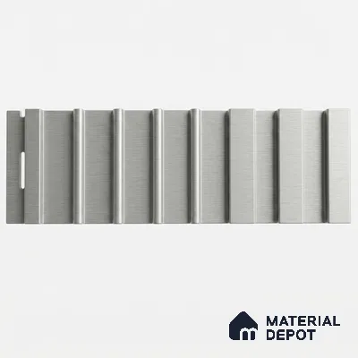 White Mist 10 ft x 0.89 ft (3060x270 mm) Unic Design Interior & Exterior Wall & Ceiling Panel - 15 mm | Suitable for Balcony, Facade & Open Area | Width is Subjected to 5% Variation