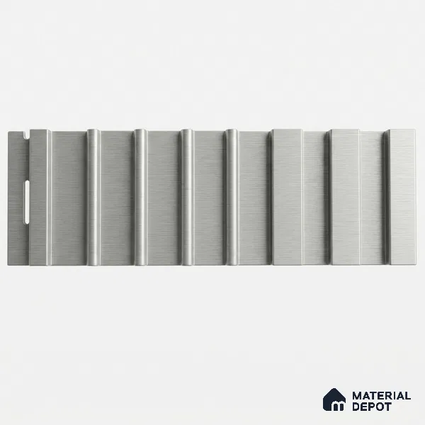 White Mist 10 ft x 0.89 ft (3060x270 mm) Unic Design Interior & Exterior Wall & Ceiling Panel - 15 mm | Suitable for Balcony, Facade & Open Area | Width is Subjected to 5% Variation