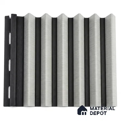 White Mist 10 ft x 0.85 ft (3060x260 mm) Prism Dual Tone Design Interior & Exterior Wall & Ceiling Panel - 21 mm | Suitable for Balcony, Facade & Open Area | Width is Subjected to 5% Variation