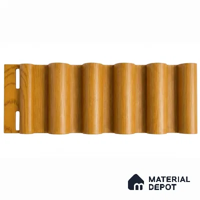 Gold Maple 10 ft x 0.7 ft (3060x215 mm) Dome Design Interior & Exterior Wall & Ceiling Panel - 20 mm | Suitable for Balcony, Facade & Open Area | Width is Subjected to 5% Variation