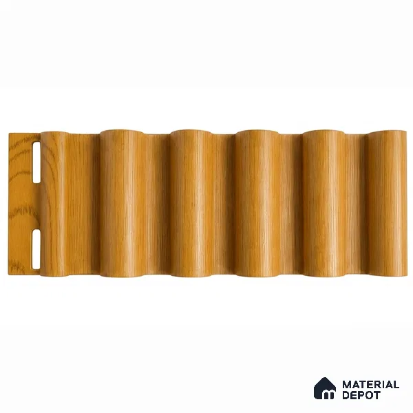 Gold Maple 10 ft x 0.7 ft (3060x215 mm) Dome Design Interior & Exterior Wall & Ceiling Panel - 20 mm | Suitable for Balcony, Facade & Open Area | Width is Subjected to 5% Variation