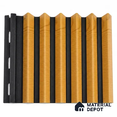Gold Maple 10 ft x 0.85 ft (3060x260 mm) Prism Dual Tone Design Interior & Exterior Wall & Ceiling Panel - 21 mm | Suitable for Balcony, Facade & Open Area | Width is Subjected to 5% Variation