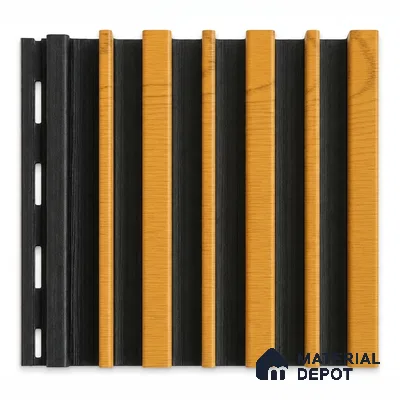 Gold Maple 10 ft x 0.89 ft (3060x270 mm) Stripes Dual Tone Design Interior & Exterior Wall & Ceiling Panel - 20 mm | Suitable for Balcony, Facade & Open Area | Width is Subjected to 5% Variation