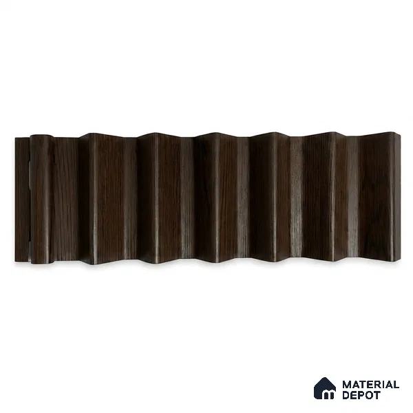 English Nut 10 ft x 0.85 ft (3060x260 mm) Prism Design Interior & Exterior Wall & Ceiling Panel - 21 mm | Suitable for Balcony, Facade & Open Area | Width is Subjected to 5% Variation