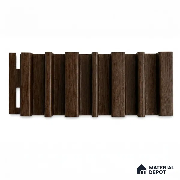 English Nut 10 ft x 0.89 ft (3060x270 mm) Stripes Design Interior & Exterior Wall & Ceiling Panel - 20 mm | Suitable for Balcony, Facade & Open Area | Width is Subjected to 5% Variation