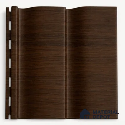 English Nut 10 ft x 0.89 ft (3060x270 mm) Wave Design Interior & Exterior Wall & Ceiling Panel - 16 mm | Suitable for Balcony, Facade & Open Area | Width is Subjected to 5% Variation
