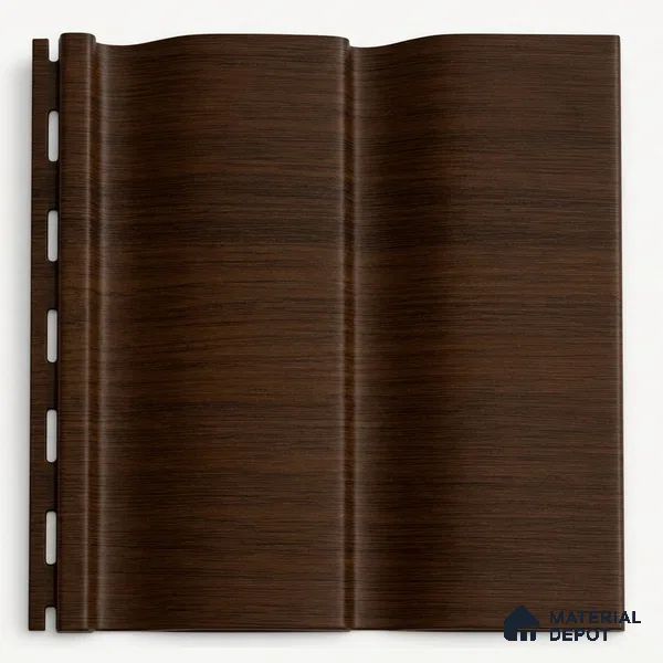 English Nut 10 ft x 0.89 ft (3060x270 mm) Wave Design Interior & Exterior Wall & Ceiling Panel - 16 mm | Suitable for Balcony, Facade & Open Area | Width is Subjected to 5% Variation