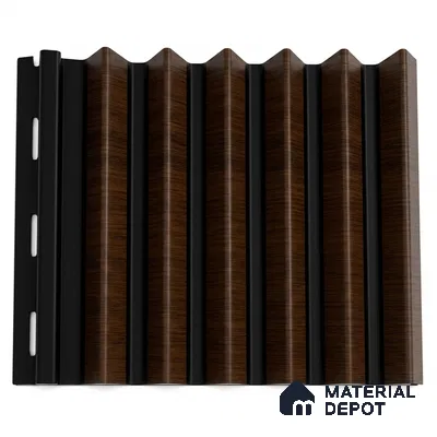English Nut 10 ft x 0.85 ft (3060x260 mm) Prism Dual Tone Design Interior & Exterior Wall & Ceiling Panel - 21 mm | Suitable for Balcony, Facade & Open Area | Width is Subjected to 5% Variation