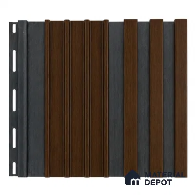 English Nut 10 ft x 0.89 ft (3060x270 mm) Unic Dual Tone Design Interior & Exterior Wall & Ceiling Panel - 15 mm | Suitable for Balcony, Facade & Open Area | Width is Subjected to 5% Variation