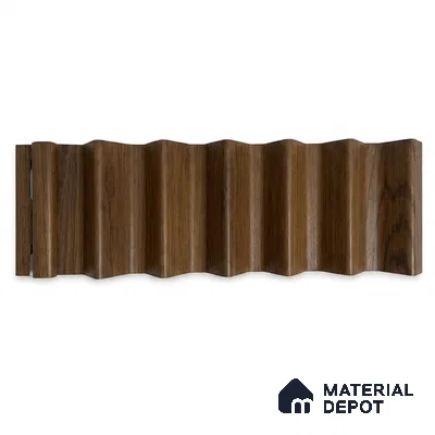 Oak Wood Ocre 10 ft x 0.85 ft (3060x260 mm) Prism Design Interior & Exterior Wall & Ceiling Panel - 21 mm | Suitable for Balcony, Facade & Open Area | Width is Subjected to 5% Variation